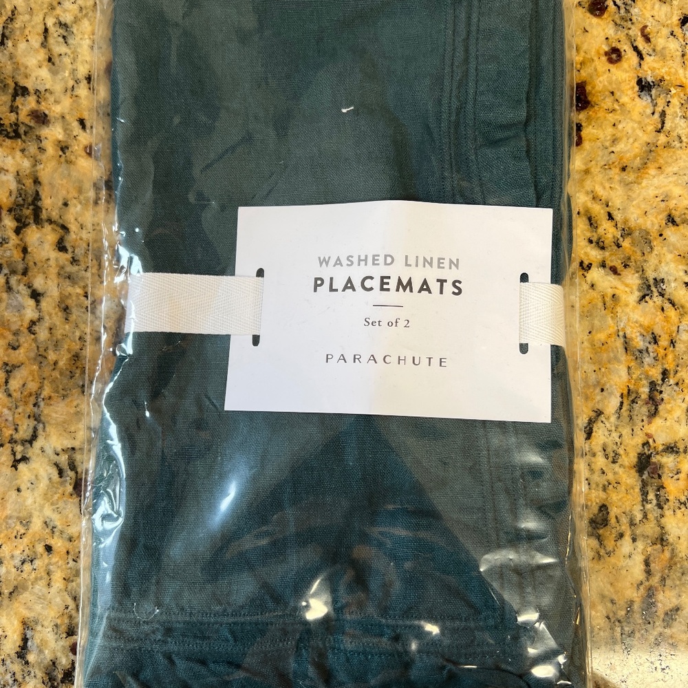 Parachute Washed Linen Placemats in Teal